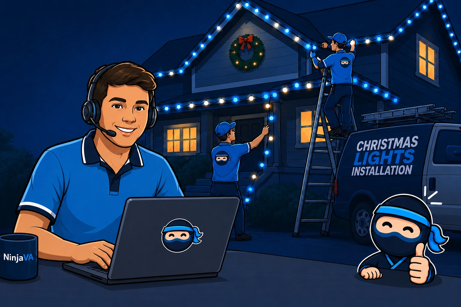 Holiday Rush Support for Christmas Light Installers